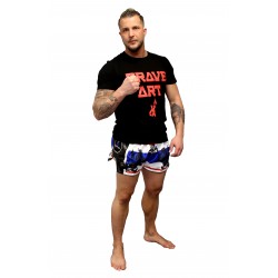 Brave Art T-Shirt Square – Nero & Rosso (SQUARE)