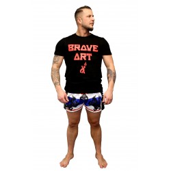 T-Shirt Square V Brave Art