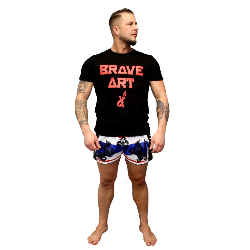 Brave Art T-Shirt Square – Nero & Rosso (SQUARE)