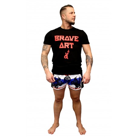 Brave Art T-Shirt Square – Nero & Rosso (SQUARE)
