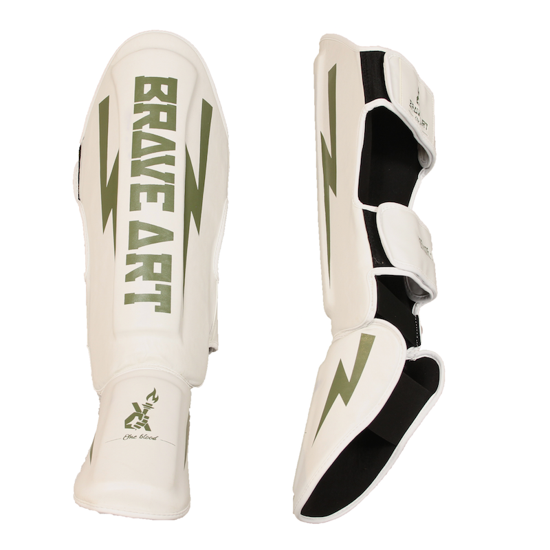 Paratibie e Parapiedi Brave Art Classic One – Bianco & Verde - PTPUWG