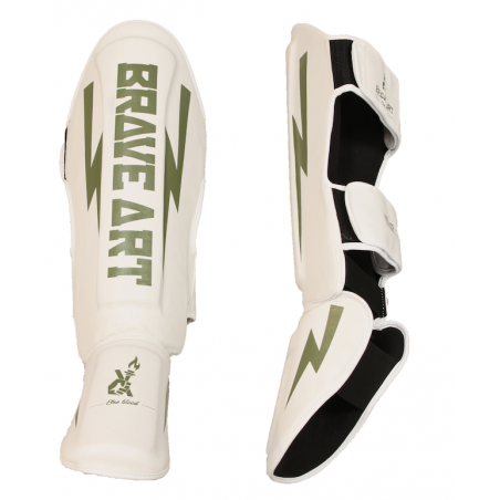 Paratibie e Parapiedi Brave Art Classic One – Bianco & Verde - PTPUWG