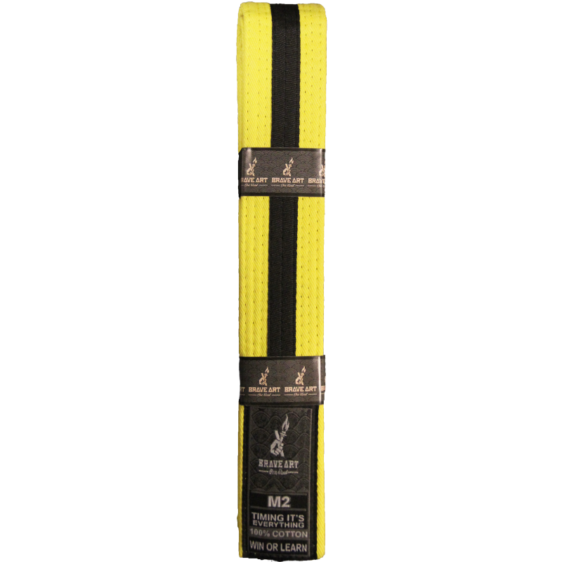 Brave Art Kids BJJ Belt Yellow and Black – BACBYB
