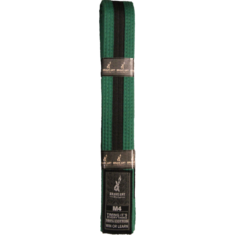 Brave Art Kids BJJ Belt Green and Black – BACBKGB