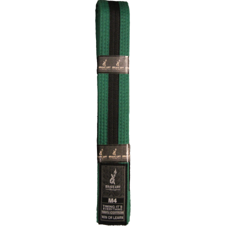 Brave Art Kids BJJ Belt Green and Black – BACBKGB