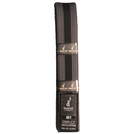 Brave Art Kids BJJ Belt Grey and Black – BACBKGB