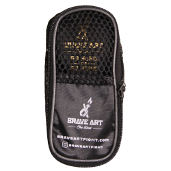 Bandes de Boxe Brave Art 4,5 m – Noires avec Logo Doré – BABBG