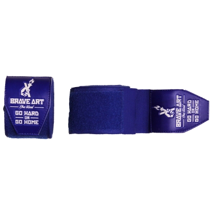 Brave Art Hand Wraps 4.5m Blue & White – Silicone Strap Closure