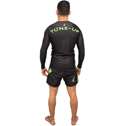 Brave Art Tone Up Rashguard Long Sleeve – Black/Green – BARATOML