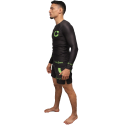 Brave Art Rashguard Tone Up – Langarm – Schwarz/Grün – BARATOML