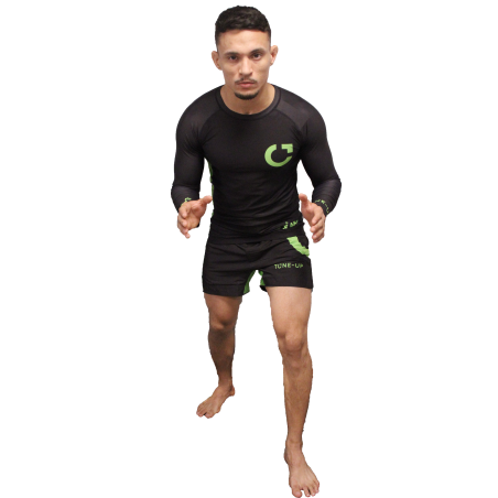 Brave Art Rashguard Tone Up – Langarm – Schwarz/Grün – BARATOML