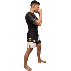 Rashguard Vale Tudo Brave Art Manches Courtes Noir - BARSSVT23