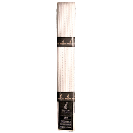 Ceinture Premium Blanche de Ju-Jitsu Brésilien Brave Art