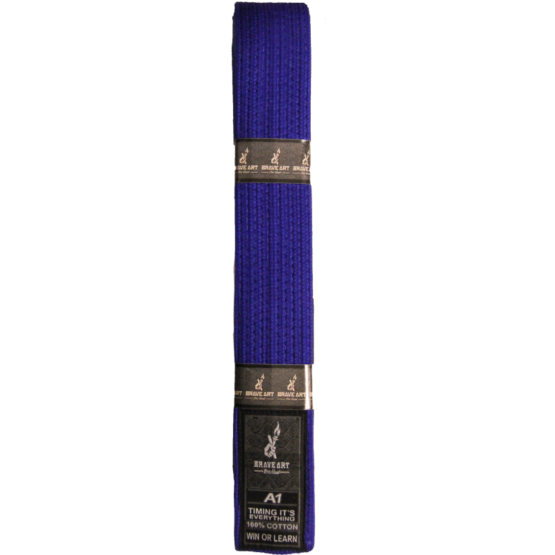 Ceinture Premium Bleue de Ju-Jitsu Brésilien Brave Art - BABJJPRE