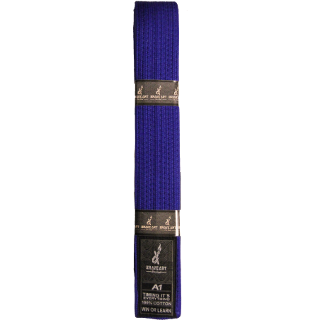 Ceinture Premium Bleue de Ju-Jitsu Brésilien Brave Art - BABJJPRE