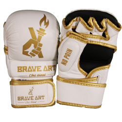 Guanti da MMA Sparring Brave Art Tactical – Bianchi & Oro – GMS1