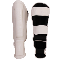 Classic One White Tone-on-Tone Shin and Foot Guards – Brave Art PTPUFW
