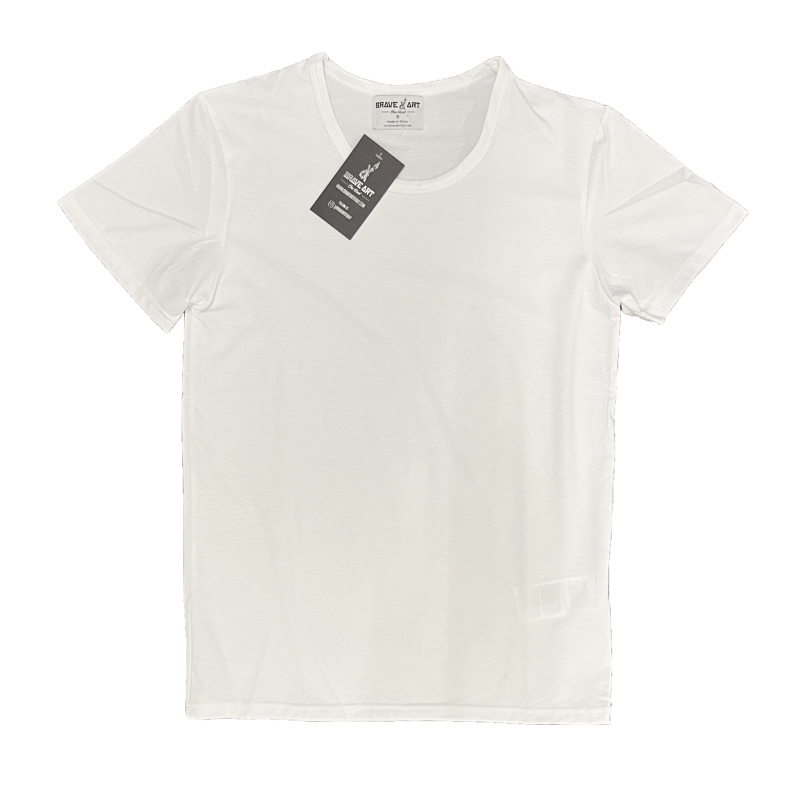 Brave Art Slim Fit Weißes T-Shirt – TSSFW