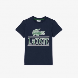 T-shirt avec imprimé siglé en jersey de coton Lacoste