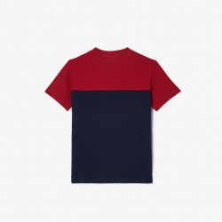 T-shirt enfant color-block Lacoste en jersey de coton biologique