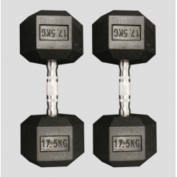 Haltère hexagonal 17.5 KG -...