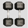 Hex Dumbbell 17,5 kg – Haltère hexagonal anti-roulement, poignée ergonomique, revêtement protecteur