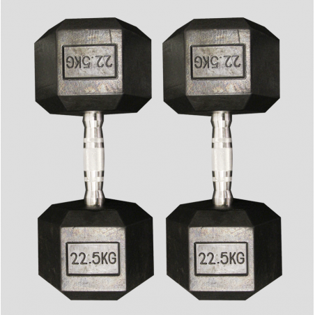 Haltère Hexagonal – Hex Dumbbell anti-roulement, prise ergonomique, ultra résistant