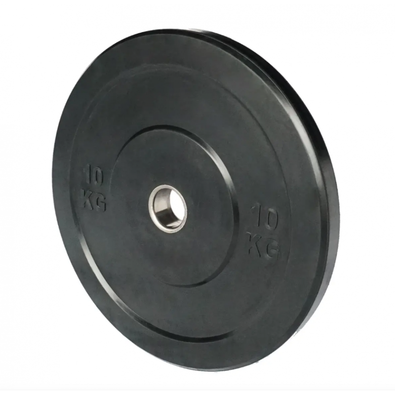 Bumper Plate 10kg – Black Rubber Weight Plate – BP10KG