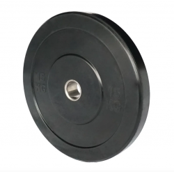 Bumper Plate 15 kg – Disco in gomma nera ad alta densità – BP15KG