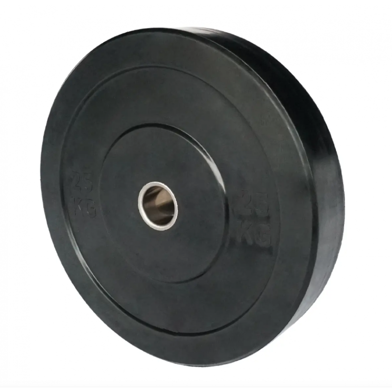 Bumper Plate 25 kg – Schwarze Gummi-Hantelscheibe – BP25KG