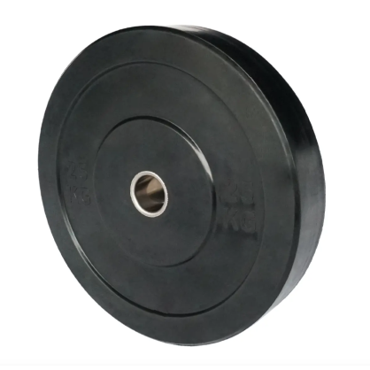 Bumper Plate 25kg en Caoutchouc Noir – Haute durabilité, absorption des chocs, design élégant