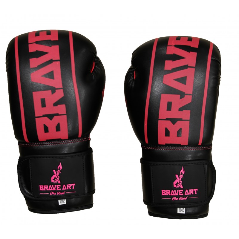 Gants de Boxe Classic One PU Brave Art Noir Rose - BAPUBP