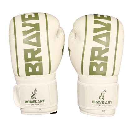 Gants Classic One Brave Art – Blanc & Vert, Puissance & Équilibre