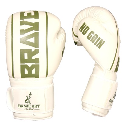 Gants Classic One Brave Art – Blanc & Vert, Puissance & Équilibre