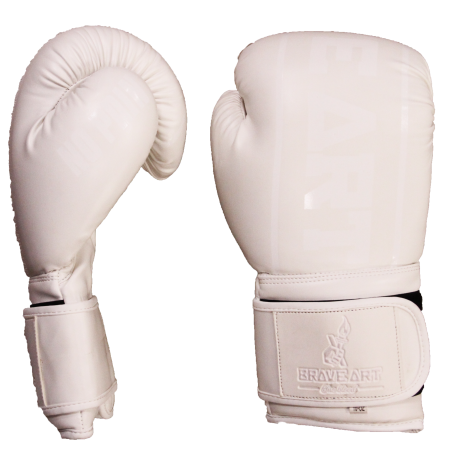 Gants de Boxe Classic One Blanc Ton sur Ton Brave Art - GBPUFW