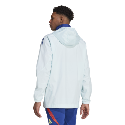 Veste tout-temps Espagne Tiro 24 adidas – Capuche repliable, poches zippées et protection contre les éléments