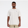 New Balance Sport Essentials T-Shirt aus Baumwolle mit Grafikdruck – MT41509 WT