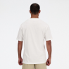 New Balance Sport Essentials T-Shirt aus Baumwolle mit Grafikdruck – MT41509 WT