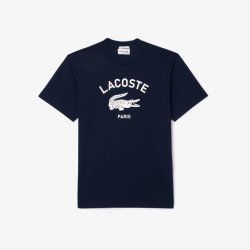 T-shirt coton imprimé signature Lacoste