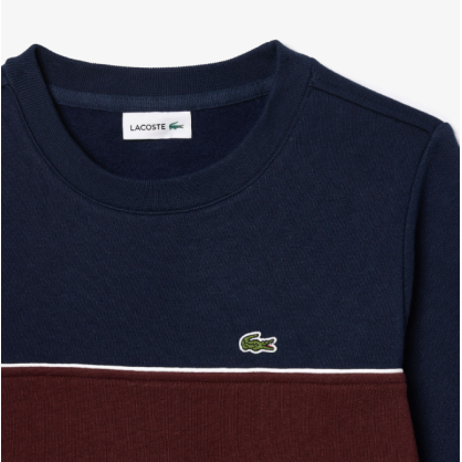 Sweatshirt Lacoste Color-Block Enfant – Molleton Bio, Style Sport-Chic