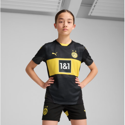 Maillot Away Borussia Dortmund 24/25 Junior Puma – Officiel, Inclusif, dryCELL
