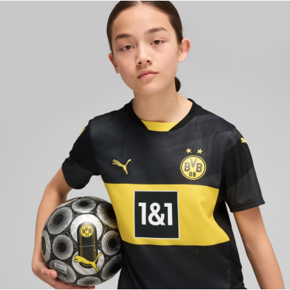 Maillot Away Borussia Dortmund 24/25 Junior Puma – Officiel, Inclusif, dryCELL