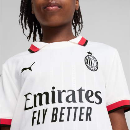 Maillot Away AC Milan 24/25 Junior Puma – Officiel, Élégance Blanche, Style Match