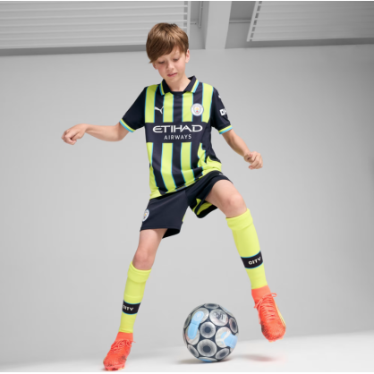Maillot Away Manchester City 24/25 Junior Puma – Édition Spéciale, dryCELL, Style Fluo