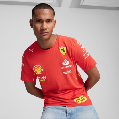 Scuderia Ferrari 2024 T-Shirt – Carlos Sainz Replica by Puma | Official F1 Fan Gear