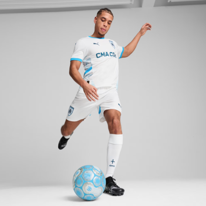 Short OM 24/25 Homme Puma – dryCELL, Écusson Officiel, Coupe Regular