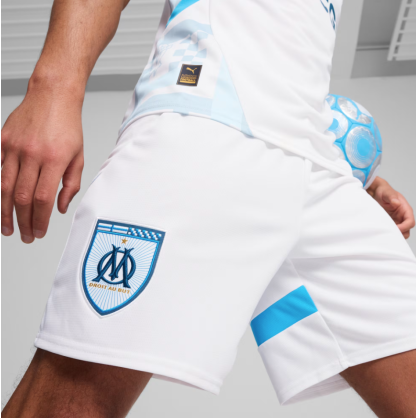 Short OM 24/25 Homme Puma – dryCELL, Écusson Officiel, Coupe Regular