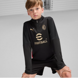 Haut d’entraînement avec 1/4 fermeture éclair AC Milan JR Puma