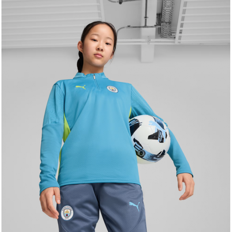 Haut d'entraînement à 1/4 zip Manchester JR City Puma