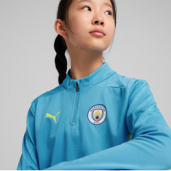 Haut d'entraînement à 1/4 zip Manchester JR City Puma